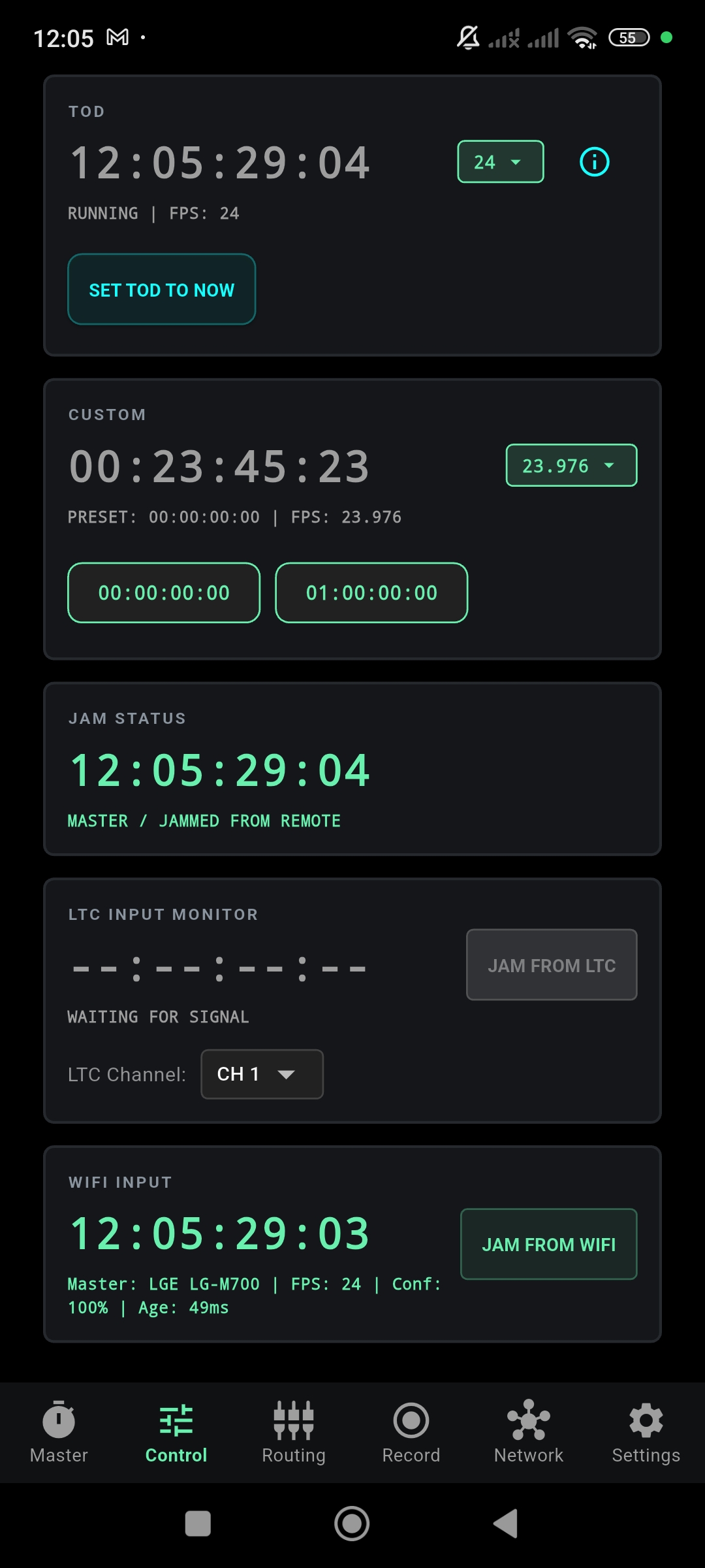 OSRTIME Control - Jammed from Remote