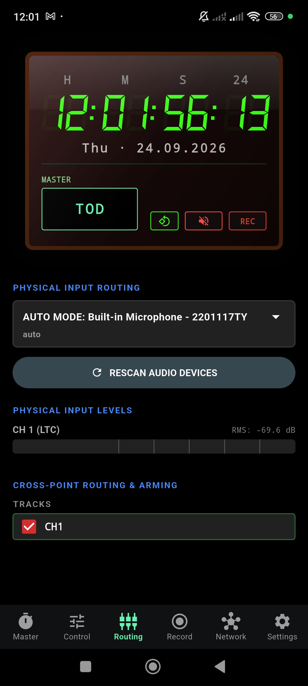 OSRTIME Routing - Built-in Microphone
