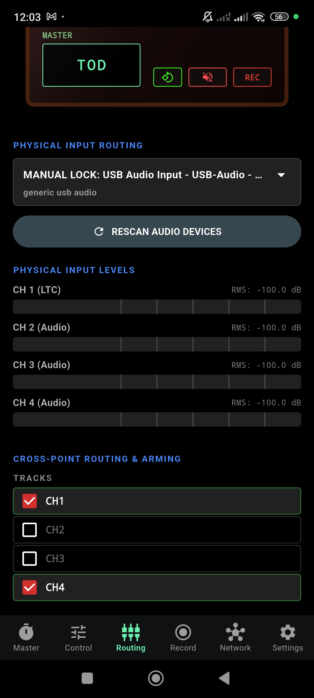 OSRTIME Routing - USB 4-Channel Interface